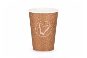 ჭიქა ქაღალდის, 250 მლ, კრაფტი, ცხელი სასმელებისთვის