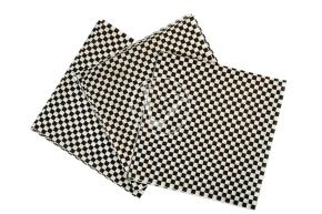 Paper backings in sheets, white-black, 300x300mm