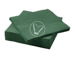 Napkins, 33*33 cm, one layer, 300 sheets/package, green