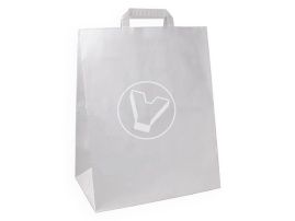 White bag with straight handles, 350*150*450