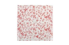 Paper backings in sheets, white-red, bonapetit, 300x300mm