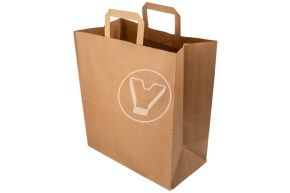 Kraft bag with flat handles, 280*150*320