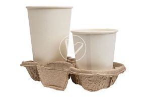 Cup holder, for 2 cups, carton