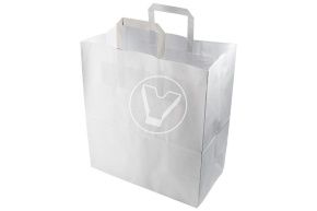 Bag, with flat handles, white, 280*150*320 mm