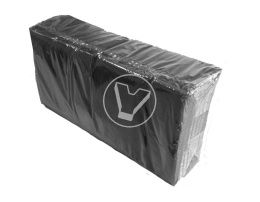 Napkins, 33*33 cm, black, double-layer, 200 sheets/package