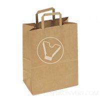 Bag with flat handles, 350*150*450 mm, kraft