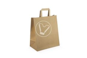 Bag with flat handles, 350*150*450 mm, kraft
