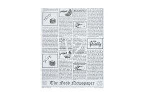 Paper backings in sheets, black, newsaper, 300x400mm