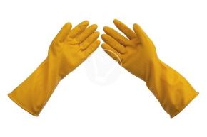 Rubber gloves, 100 g, size M, yellow