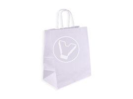 Bag, 260*150*350 mm, white, with twisted handle
