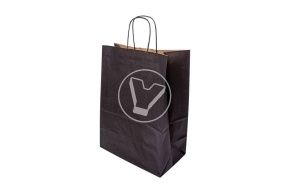 Bag with twisted handles, black, 260*150*350 250/2