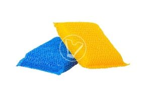 Sponge in plastic braid for Teflon cookware and glass ceramics, 2 pcs