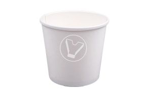 თეთრი თასი სახურავის გარეშე წვნიანისთვის EcoSoup, 760 მლ