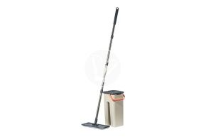 Flat mop with a 6L bucket, with two wringing compartments LV-F02