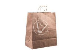 Paper bag, kraft, with twisted handles, 320*180*370