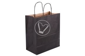 Bag with twist handles, black, 220*120*250 mm