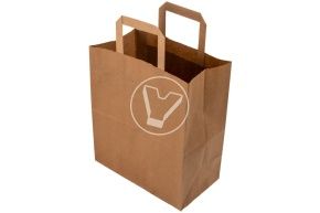 Package with flat. Kraft handles 220*120*250