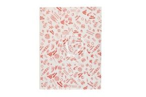 Paper backings in sheets, white-red, bonapetit, 300x400mm