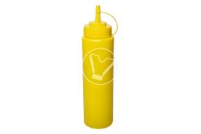Sauce bottle, 700 ml, with lid, yellow