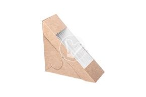 Sandwich packaging Sandwich 60, 130*130*60 kraft (DOECO)