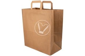 Kraft bag with flat handles, 280*150*320