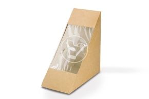 Sandwich packaging Sandwich 60, 130*130*60 kraft (DOECO)