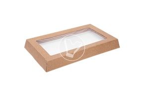 Paper lid for salad bowl OneClick, 800 ml, flat