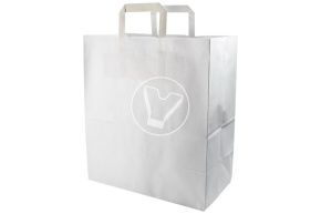 Bag, with flat handles, white, 280*150*320 mm