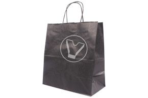 Bag with twist handles, black, 220*120*250 mm