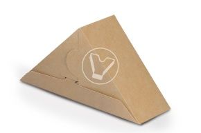 Sandwich packaging Sandwich 60, 130*130*60 kraft (DOECO)