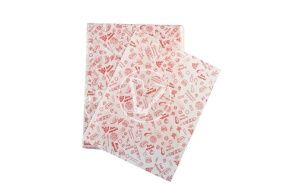 Paper backings in sheets, white-red, bonapetit, 300x400mm